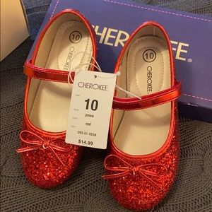 Red Sparkle flats